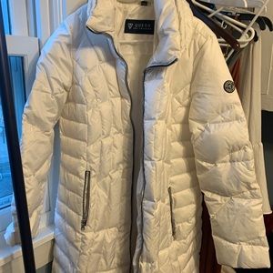 GUESS white puffer jacket
